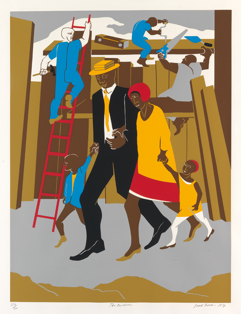 JACOB LAWRENCE (1917 - 2000) Builders (The Family).